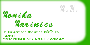 monika marinics business card